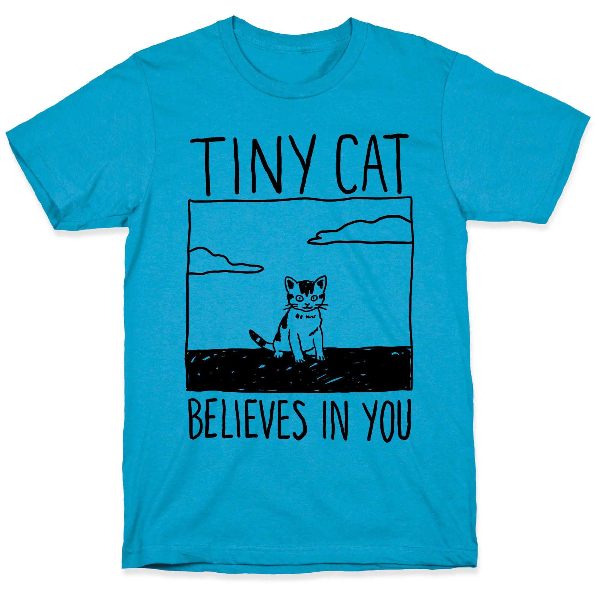 Tiny Cat Believes In You Unisex Triblend Tee